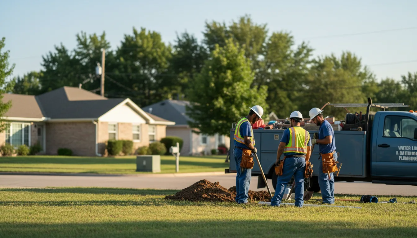 Residential water line and bathroom plumbing service in Dalton, WI